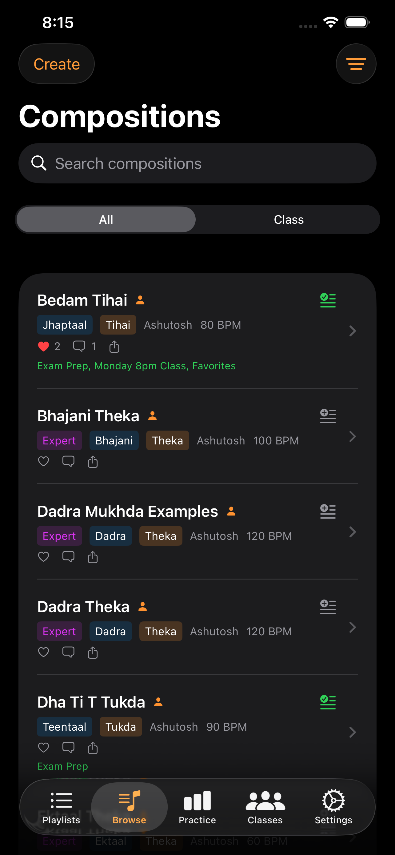 Browse tab